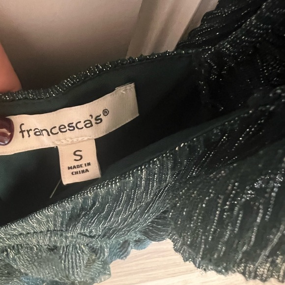 Francesca's Collections Shimmering Green Dress - Picture 2 of 3